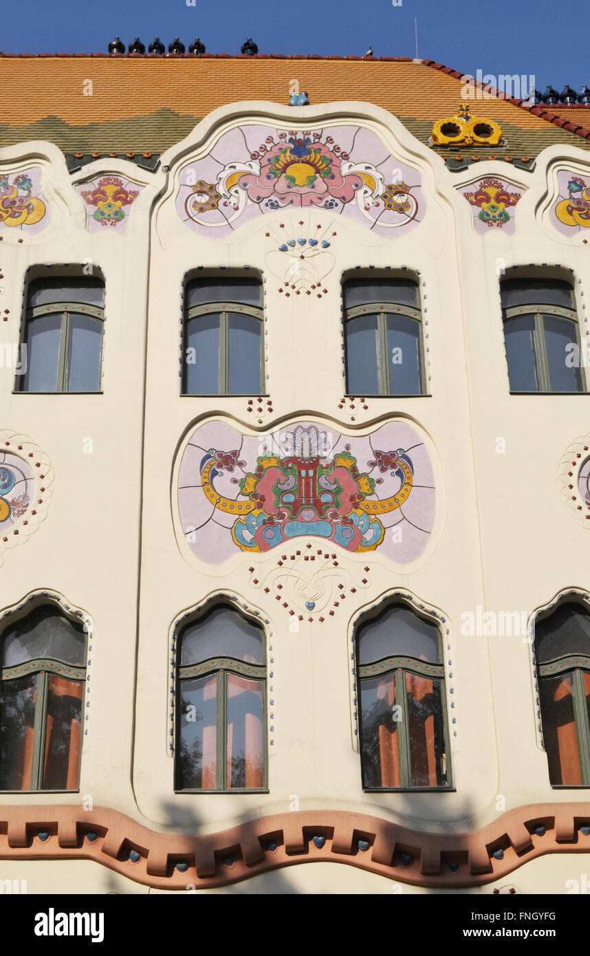 Cifra Palota, Ornamental Palace, Art Nouveau (Sezesszion), Kecskemet, Hungary Stock Photo