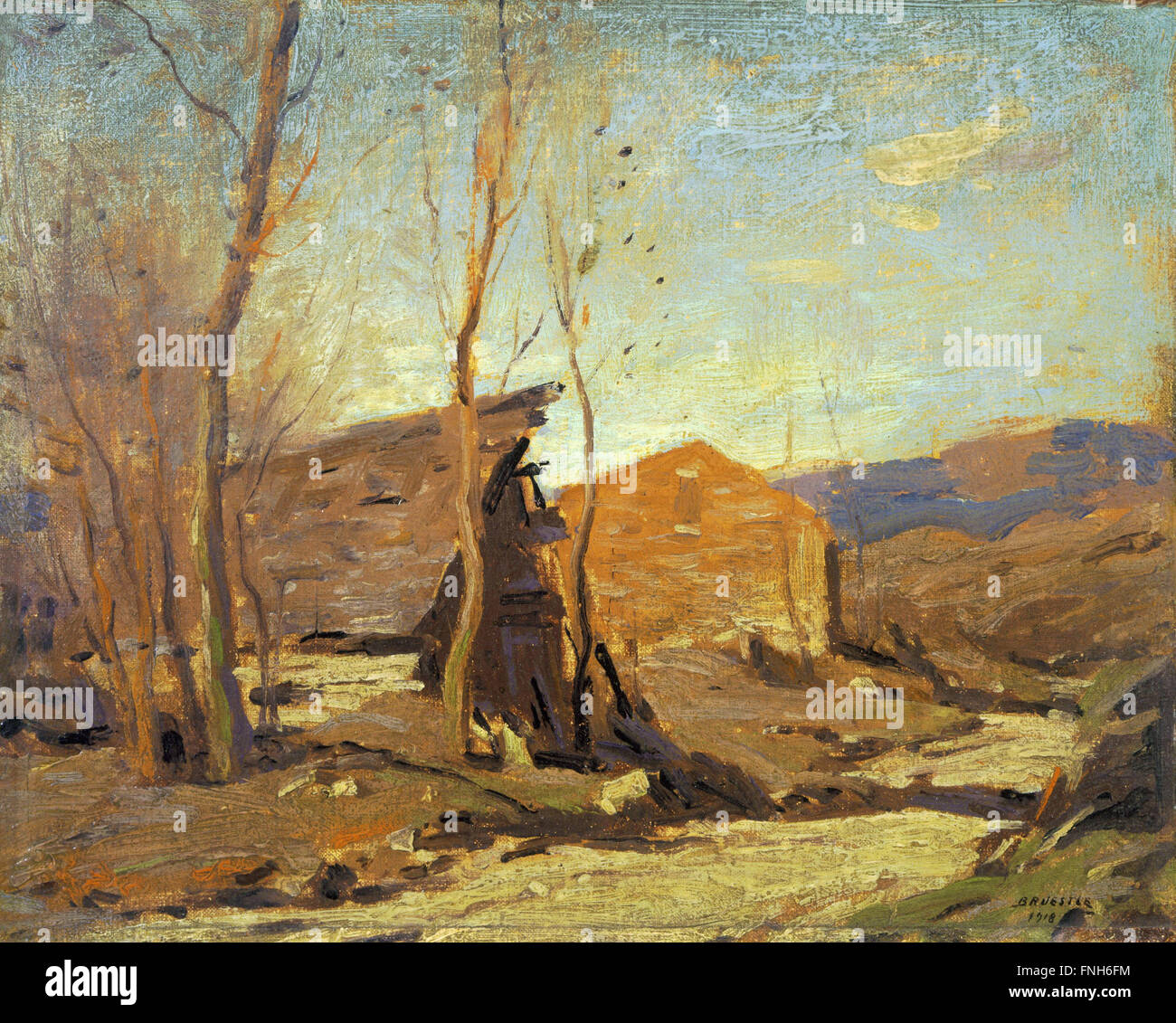 George M. Bruestle - Late Autumn Afternoon Stock Photo