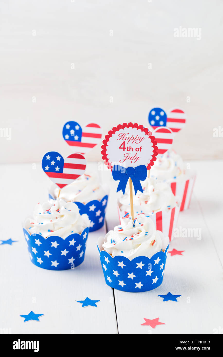 Independence day cupcakes Stock Photo - Alamy