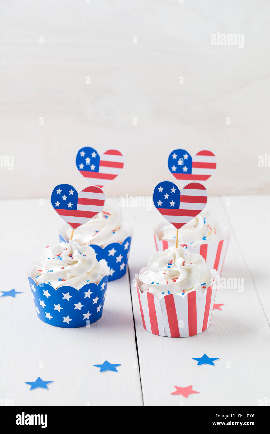 Independence day cupcakes Stock Photo - Alamy