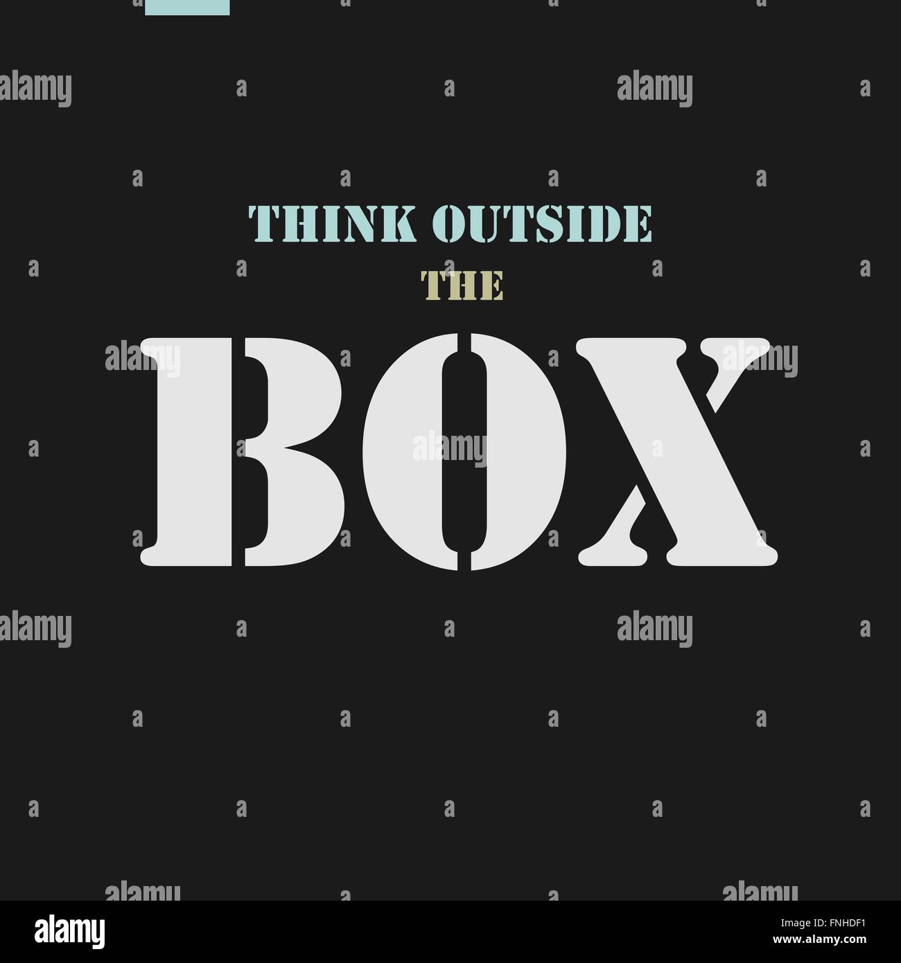 Think outside the box. Motivational concept Stock Vector Image & Art
