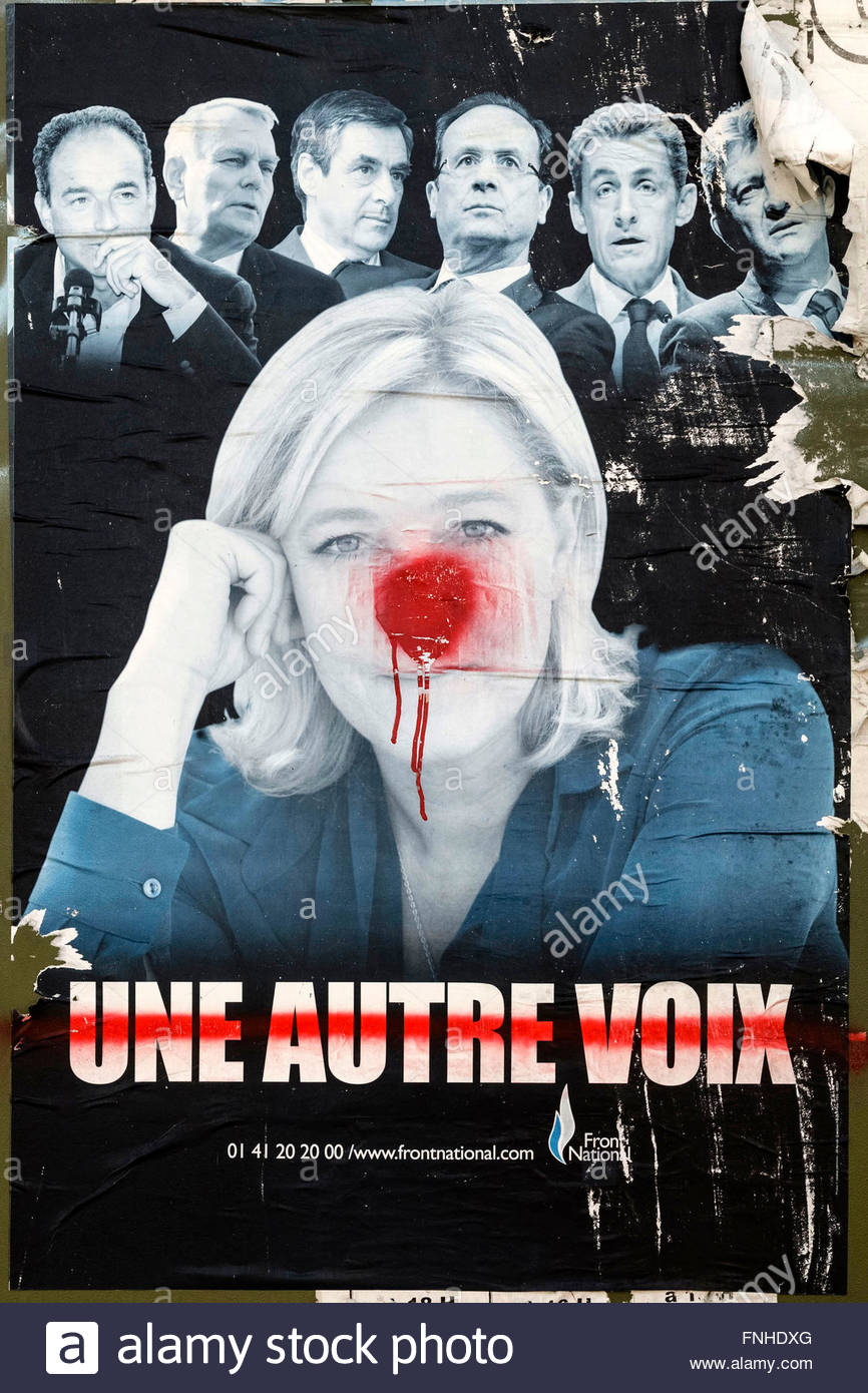 Marine Le Pen Poster Stock Photos & Marine Le Pen Poster Stock Images