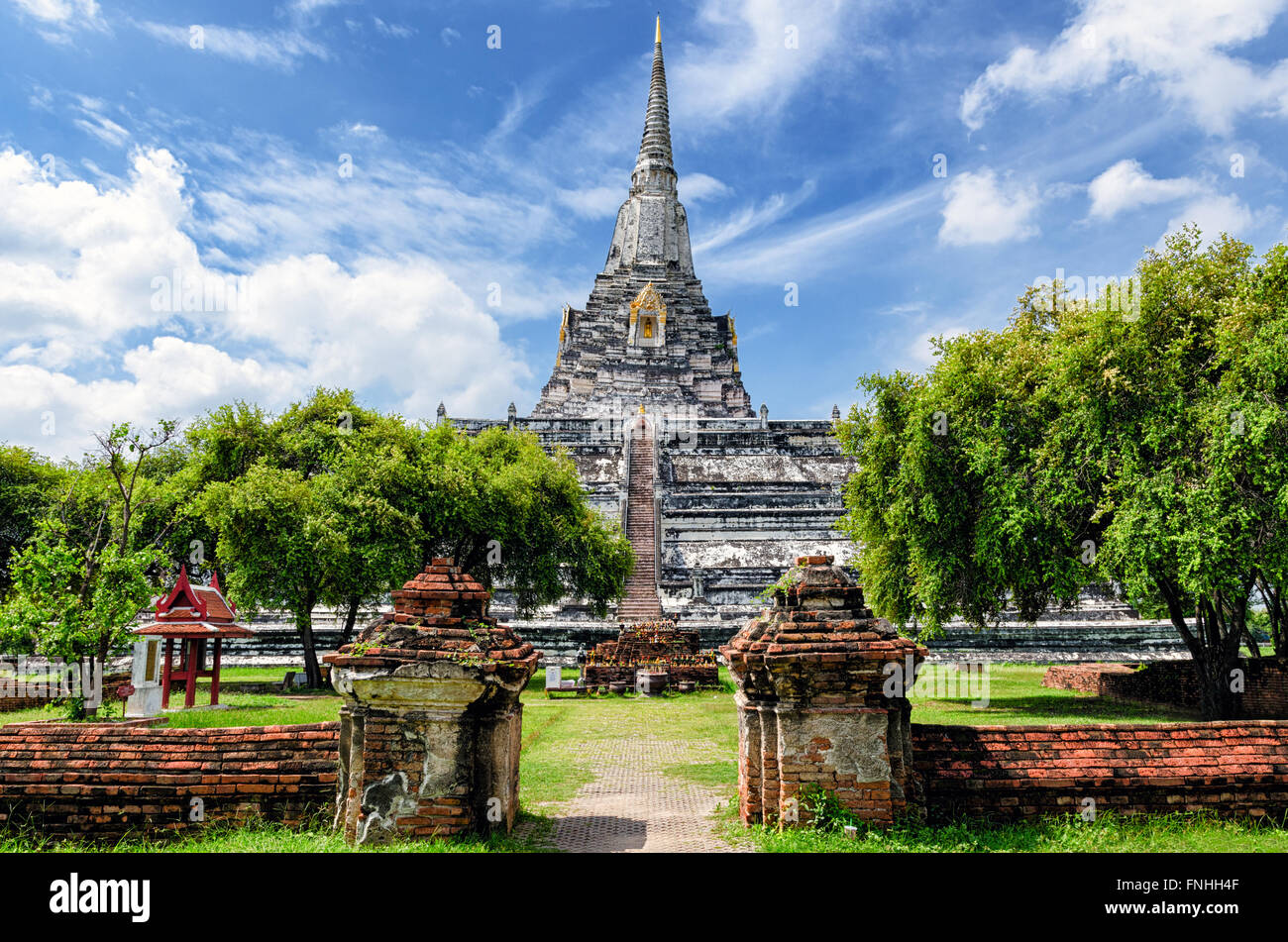 Ayutthaya (Thailand) Wat Phu Khao Thong Stock Photo