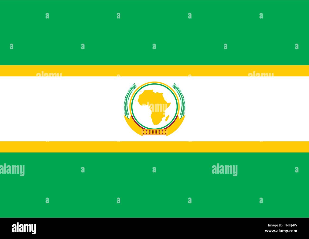 Flag of the African Union. Stock Vector