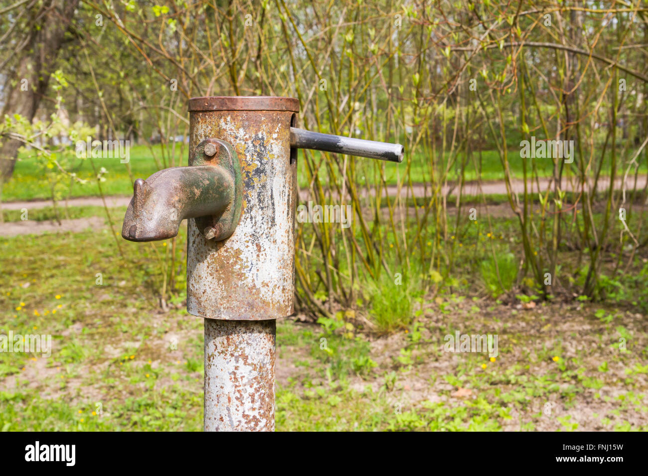 Oldest functioning water column Stock Photo