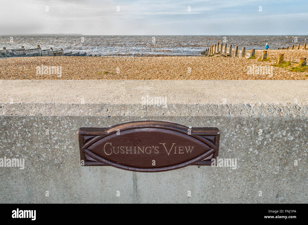 Peter Cushing's View Actor Peter Cushing Favourite View in Whitstable Kent Stock Photo