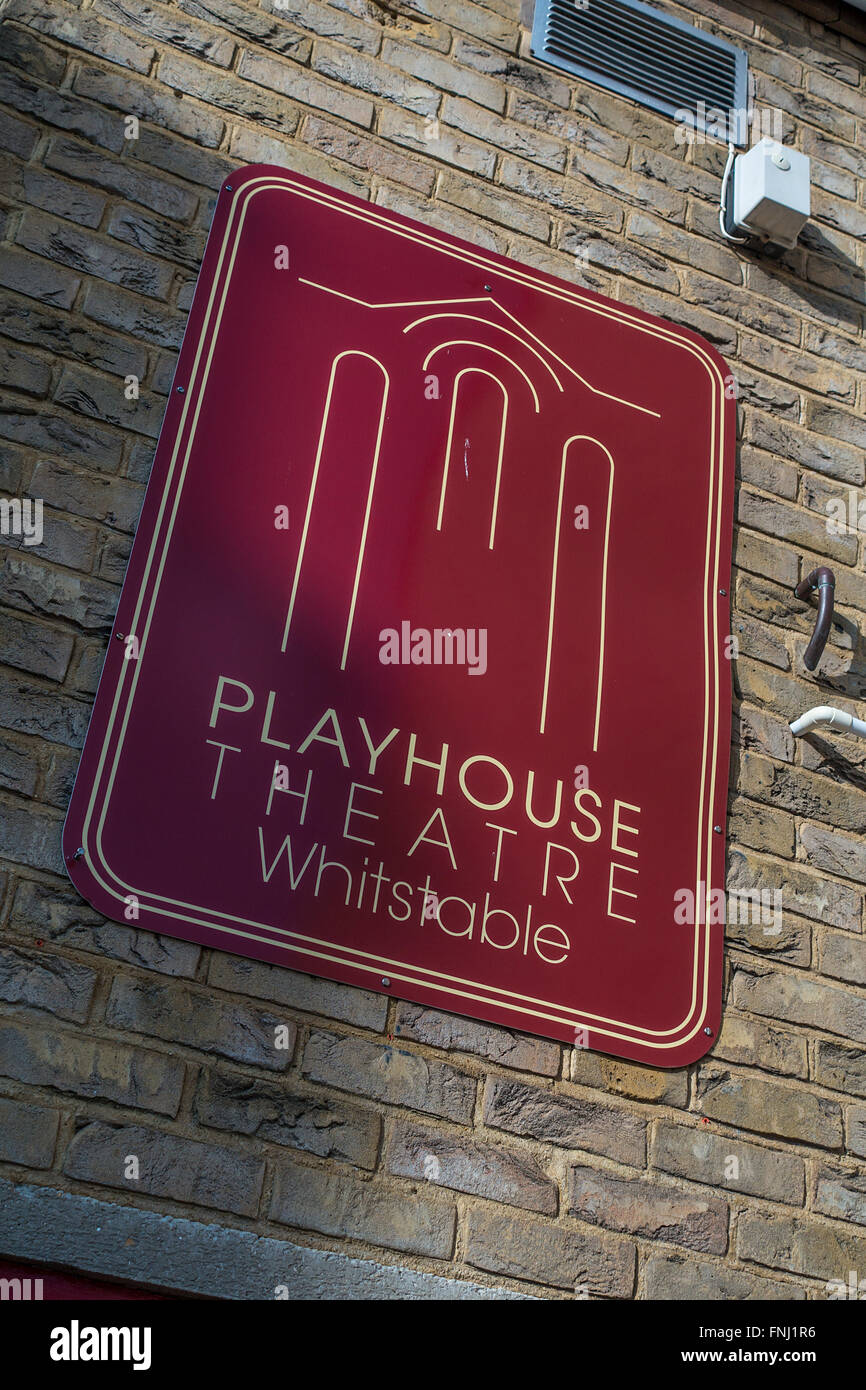 The Playhouse Theatre Sign Whitstable Kent Stock Photo Alamy