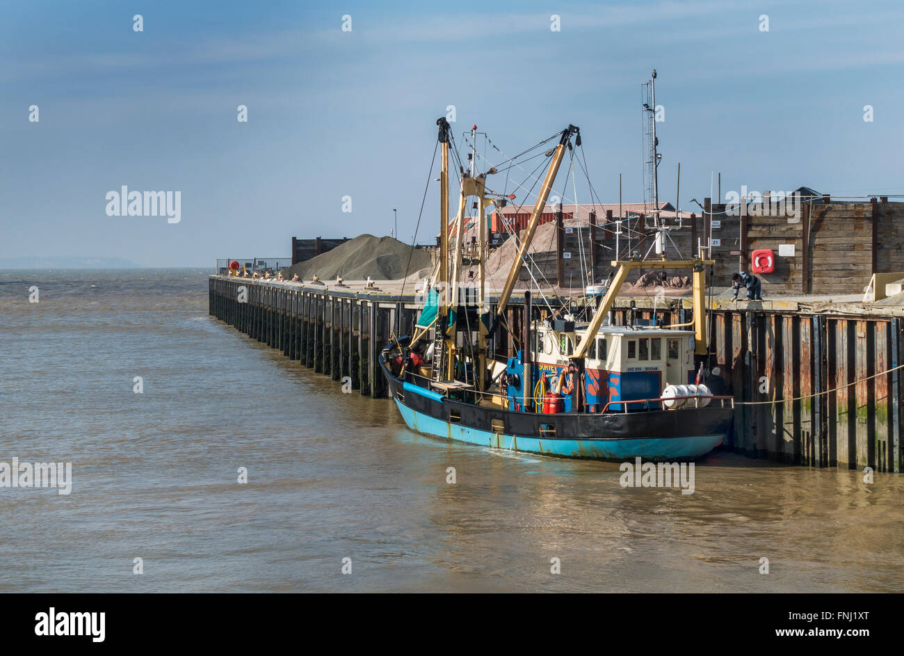 Arie Dirk Fishing Trawler Moored Whitstable Harbour Kent England Stock Photo