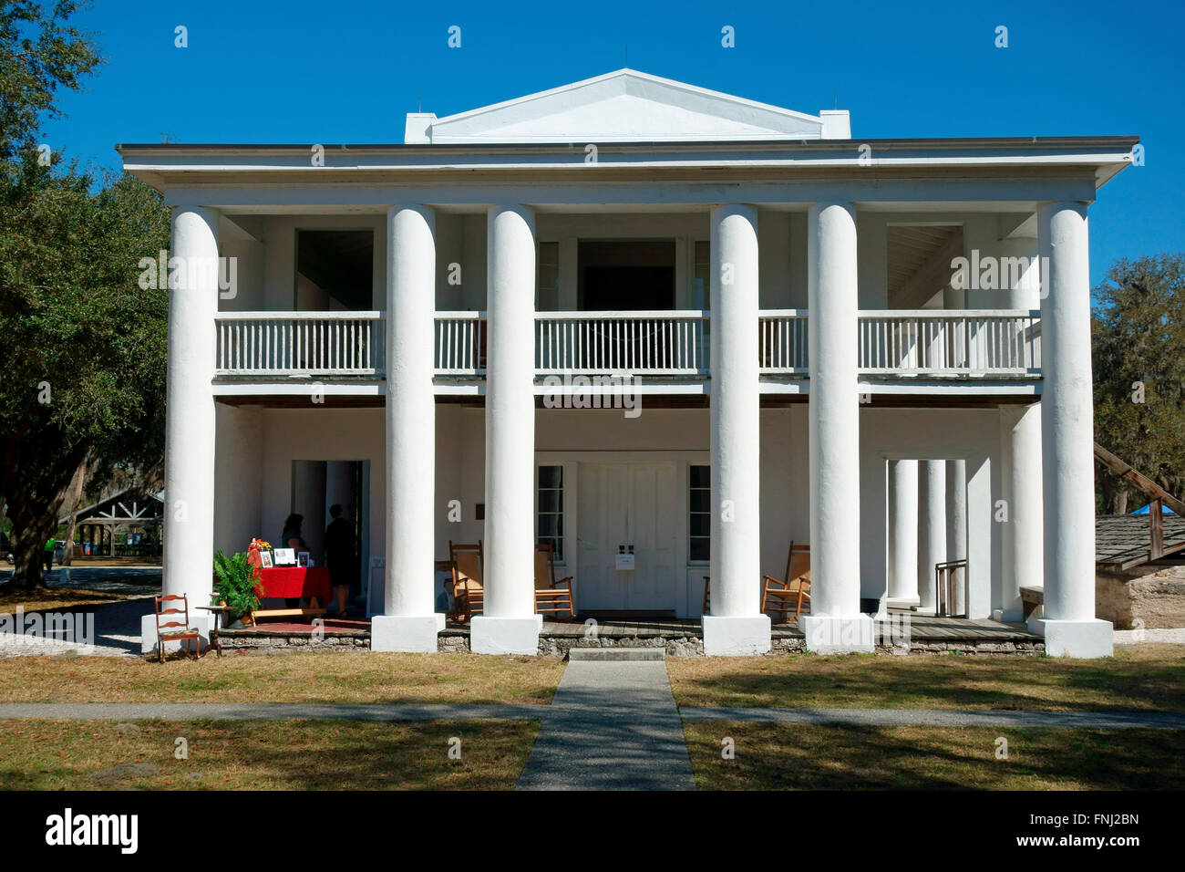 Gamble Plantation Historic State Park, also known as the Gamble Mansion, is a Florida State Park located in Ellenton, Florida Stock Photo