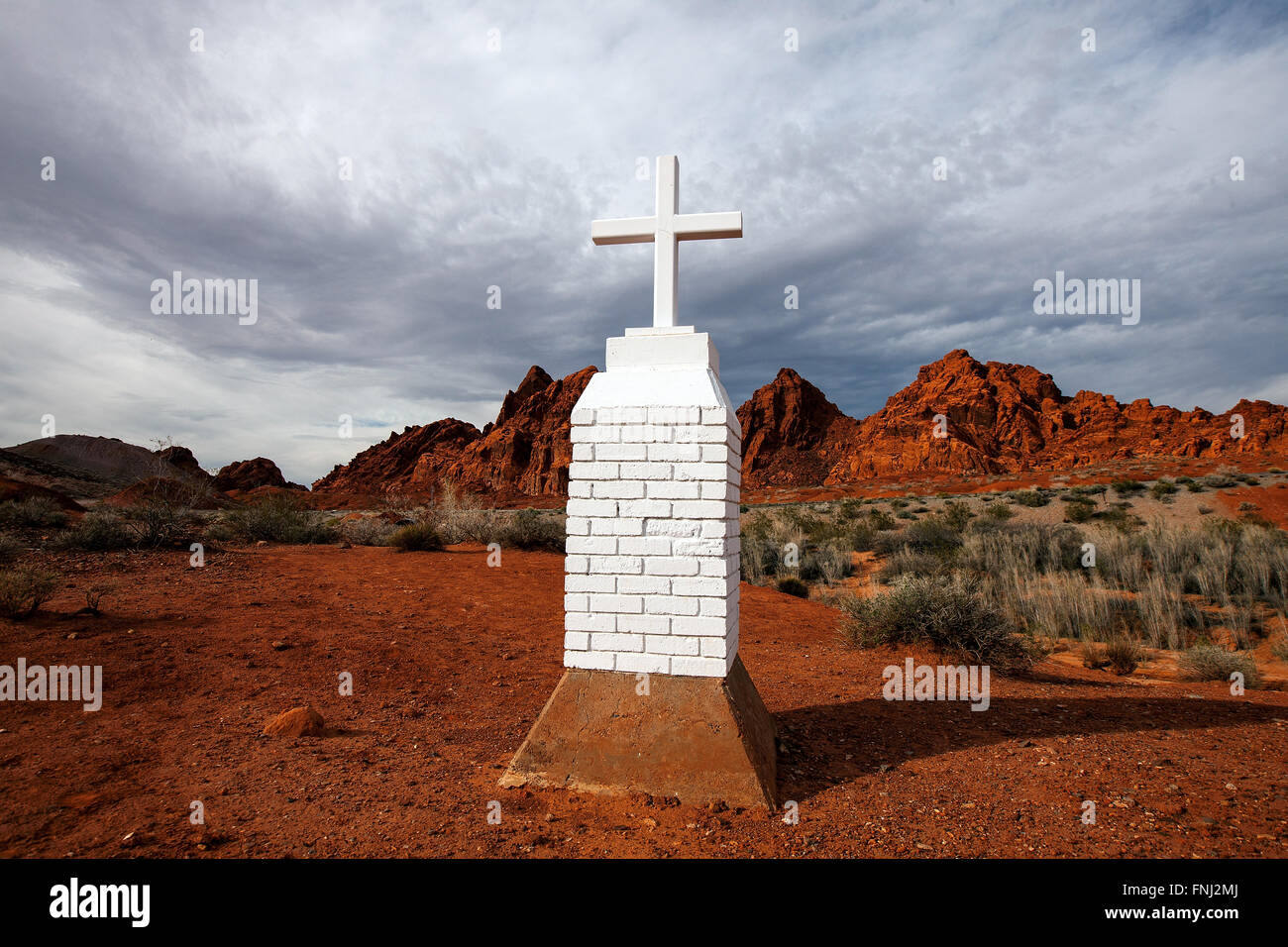 John J. Clark Memorial, Valley of Fire State Park, Nevada, United States of America Stock Photo
