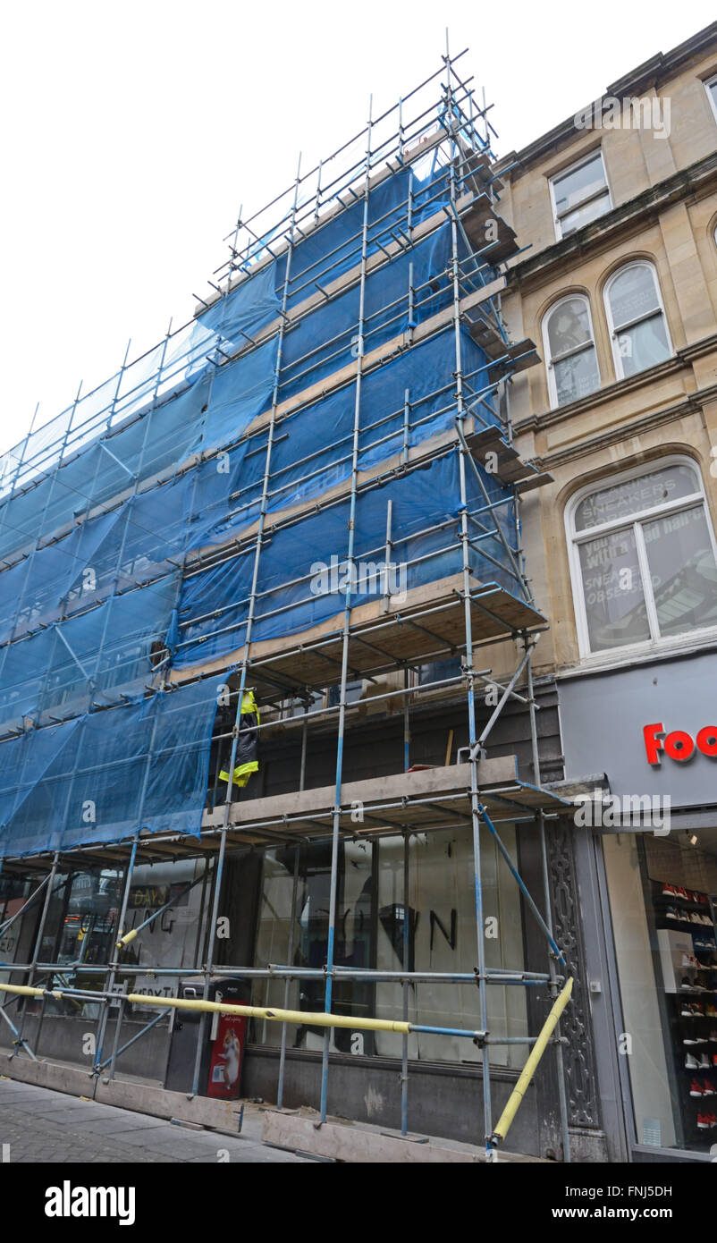 scaffolding, Clumber Street, Nottingham Stock Photo Alamy