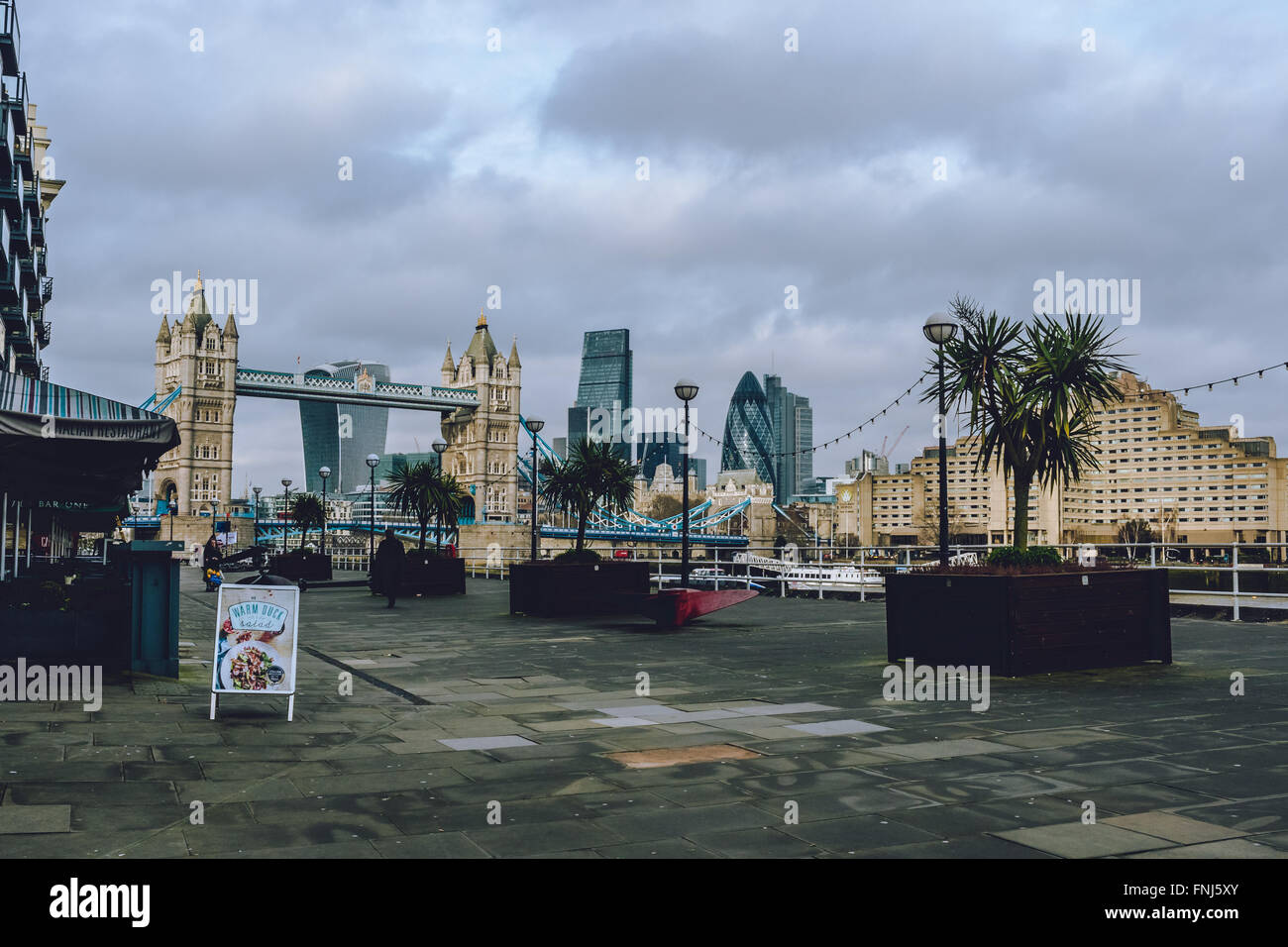 Butlers Wharf Pier Stock Photo Alamy