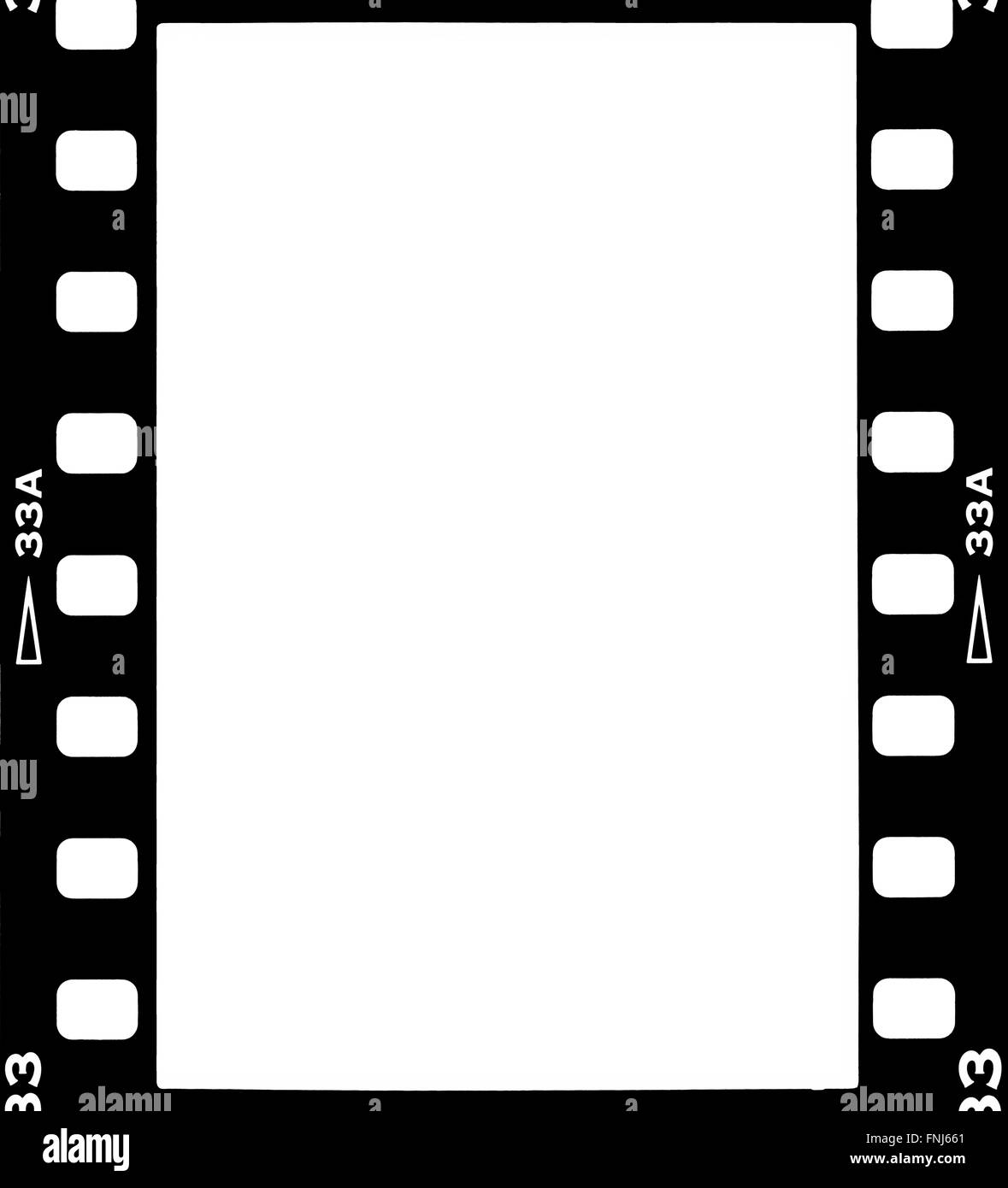 35mm film frame with copy space or use as a layer Stock Photo