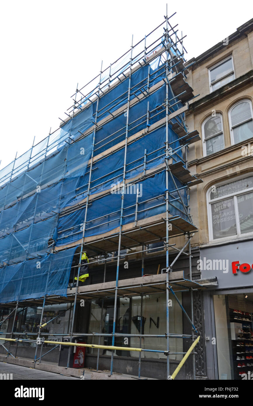 scaffolding, Goldsmith Street, Nottingham Stock Photo Alamy