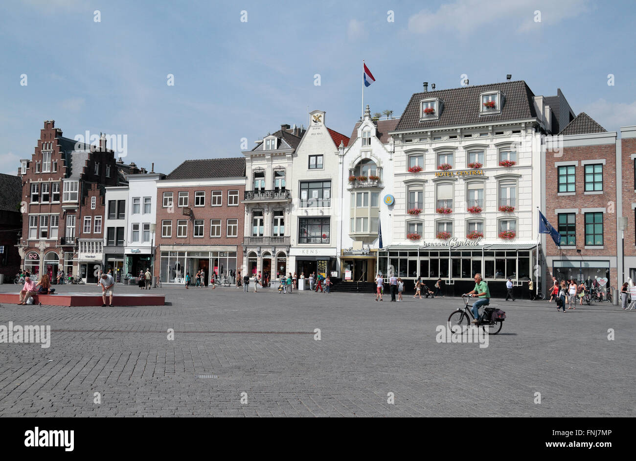 General view of the main square (Grote Markt) in Den Bosch, Netherlands. Stock Photo