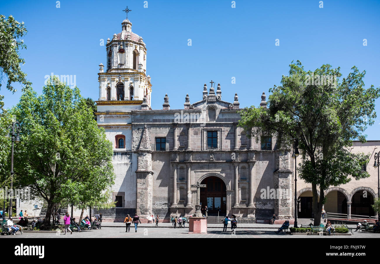 Parroquia San Juan Bautista, Coyoacan Stock Photo