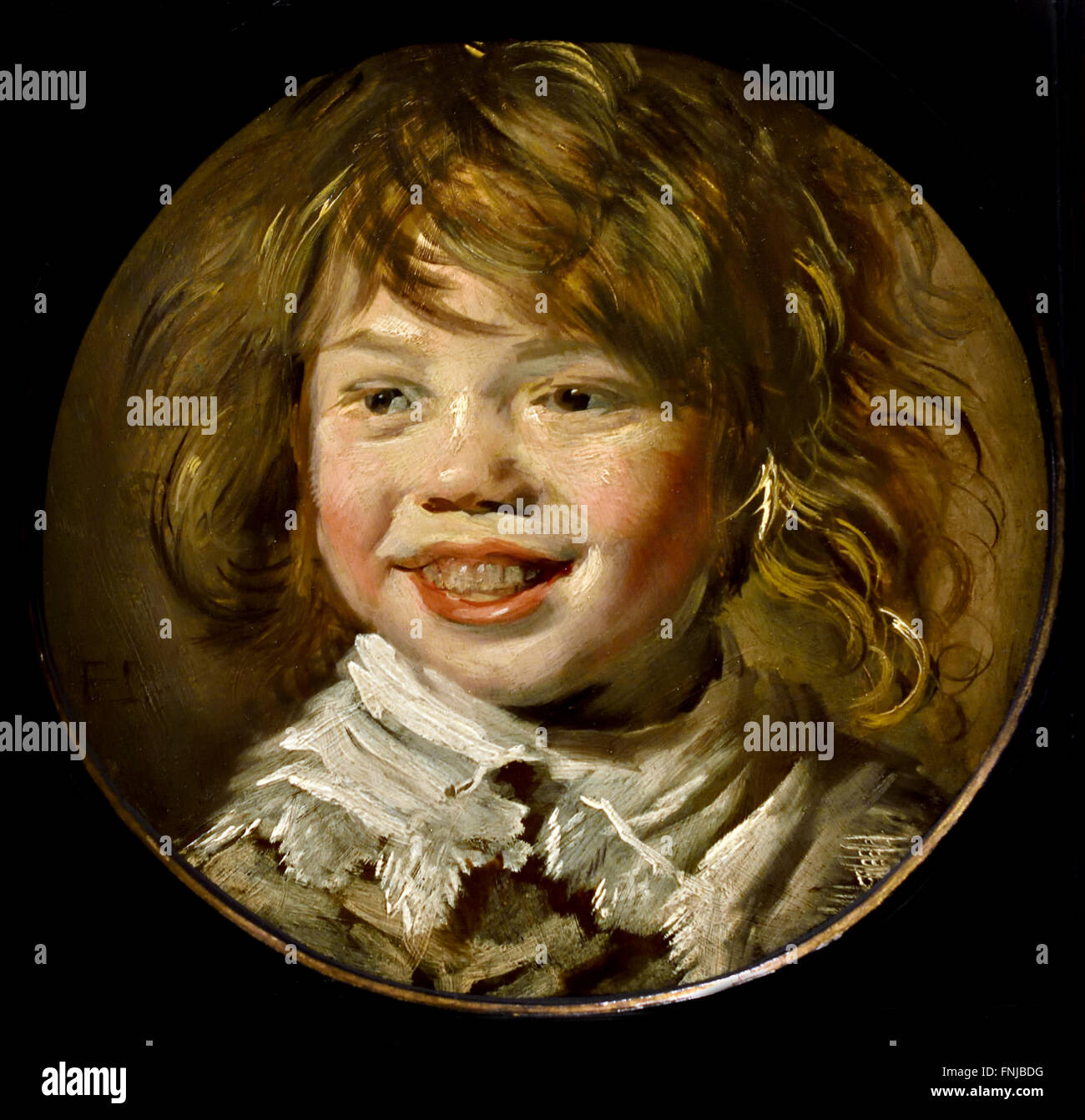 The Smiling - Laughing 1625 boy Frans Hals 1582-1666  Dutch Netherlands Stock Photo