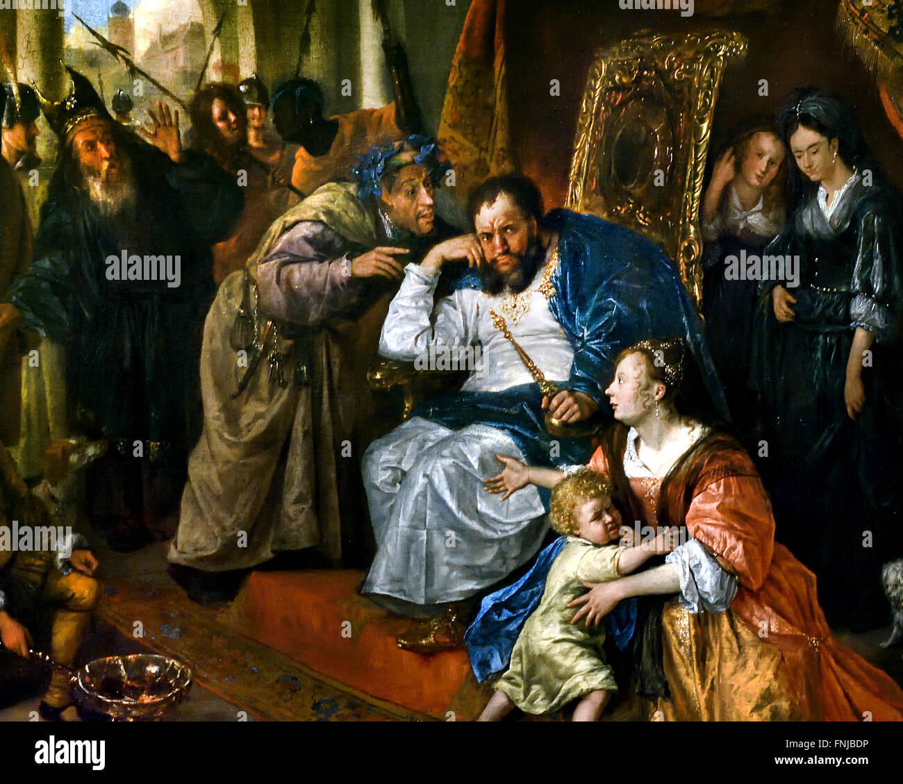 Moses and Pharaoh's Crown, c. 1670 Jan Steen 1626 - 1679  Dutch Netherlands Stock Photo