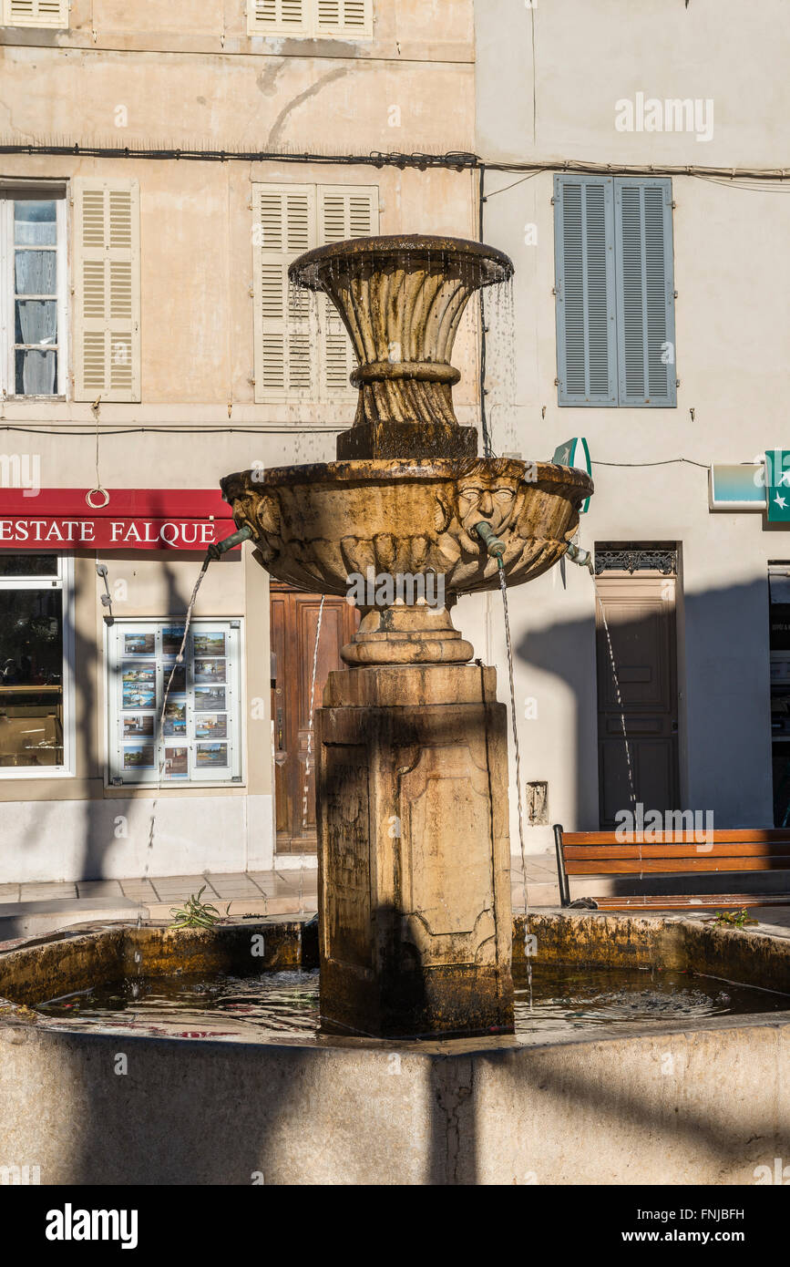 fontaine de Cassis, bouche du rhone,13 paca,France Stock Photo