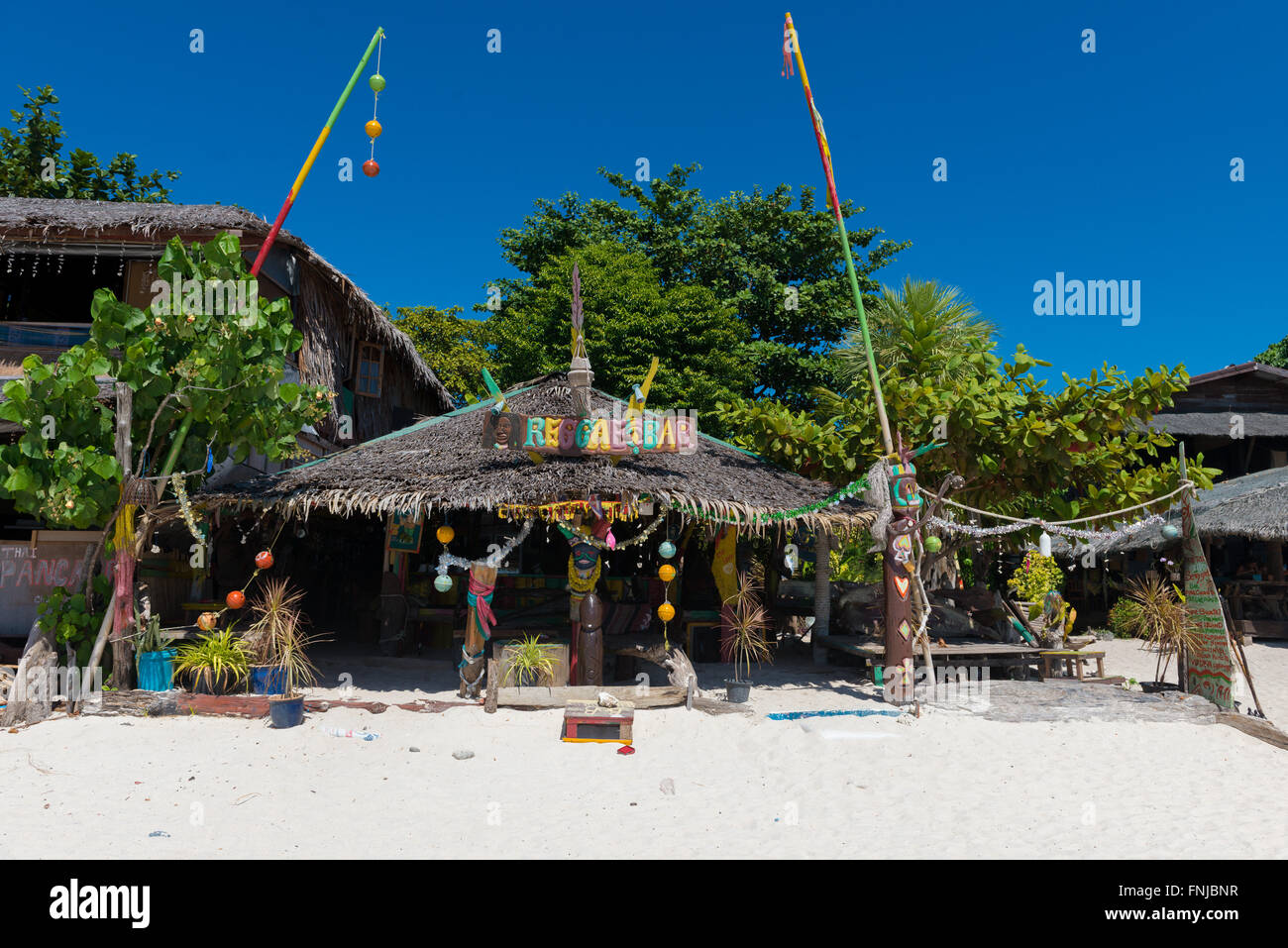 Reggae Bar On Pattaya Beach, Ko Lipe, Thailand Stock Photo
