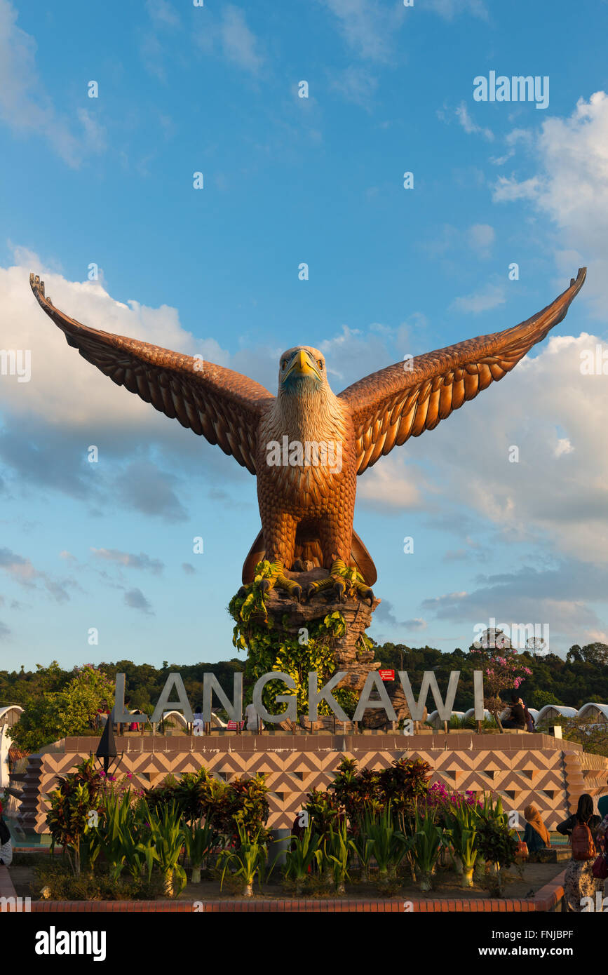 Eagle Statue In Eagle Square, Langkawi, Malaysia Stock Photo
