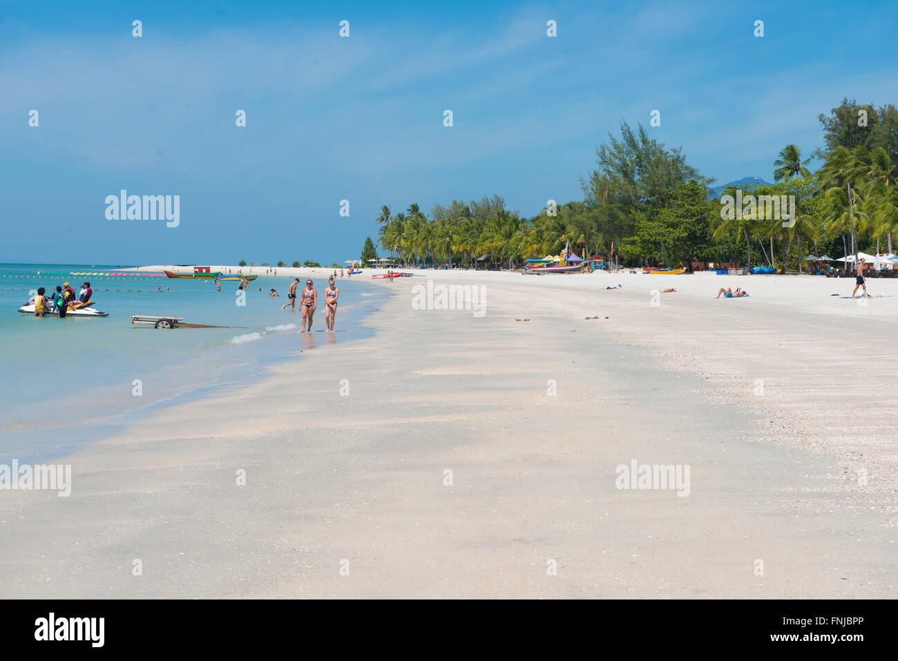 Langkawi Cenang beach in the morning, Malaysia Stock Photo
