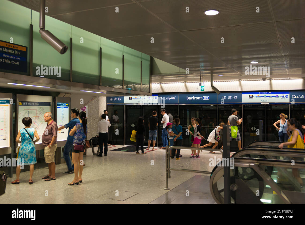 Bayfront Subway Station, Singapore Stock Photo