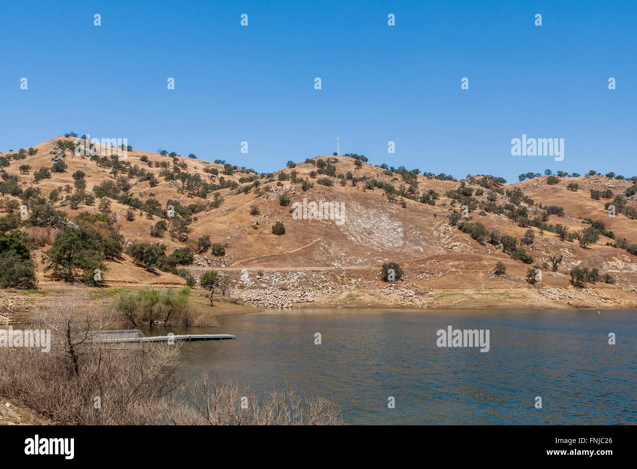 Lake Kaweha, California, USA - July 2, 2012: Lake Kaweah is a reservoir near Lemon Cove in Tulare County, California. The lake i Stock Photo