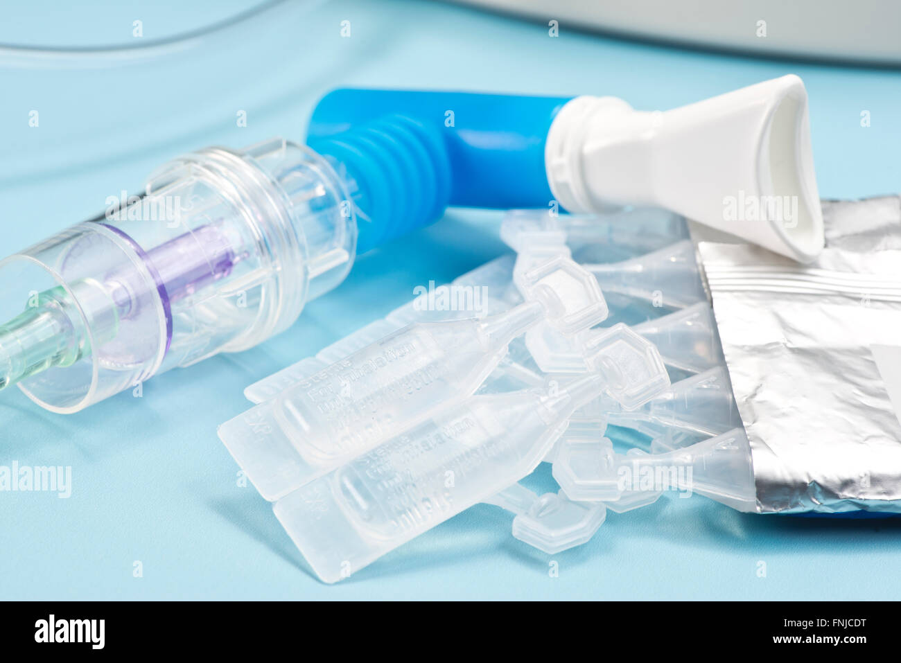 Sterile albuterol sulfate vials with nebulizer and mouthpiece. Albuterol is  a common medication name Stock Photo - Alamy
