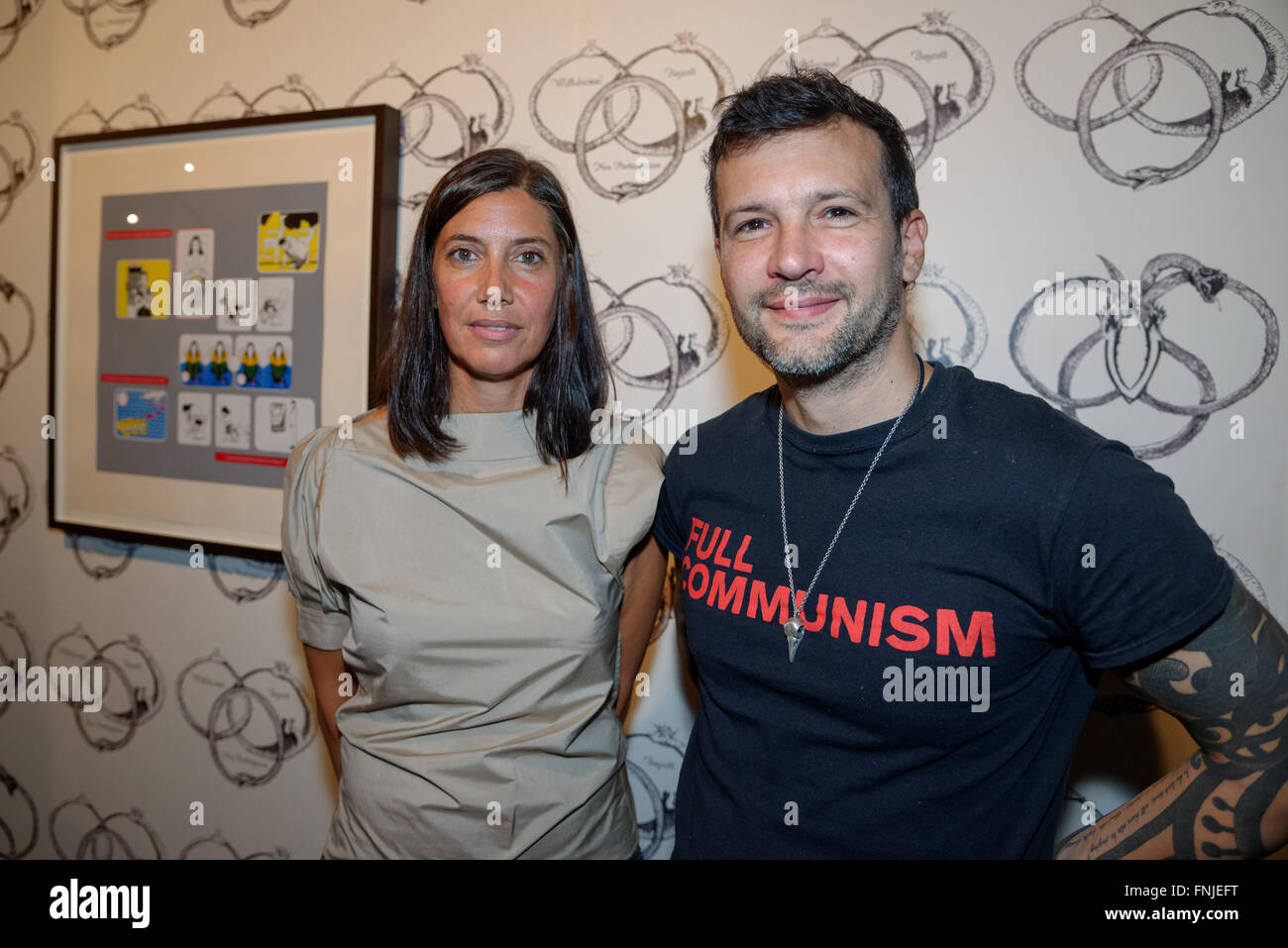 Sydney, Australia. 15th Mar, 2016. Artist duo Karen Mirza and Brad