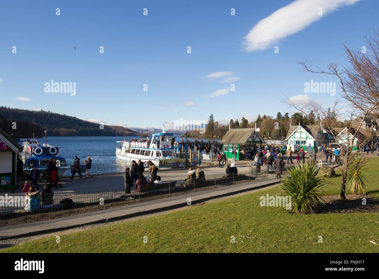Lake Windermere Cumbria 15th March 2016 UK Weather . Lake Windermere at