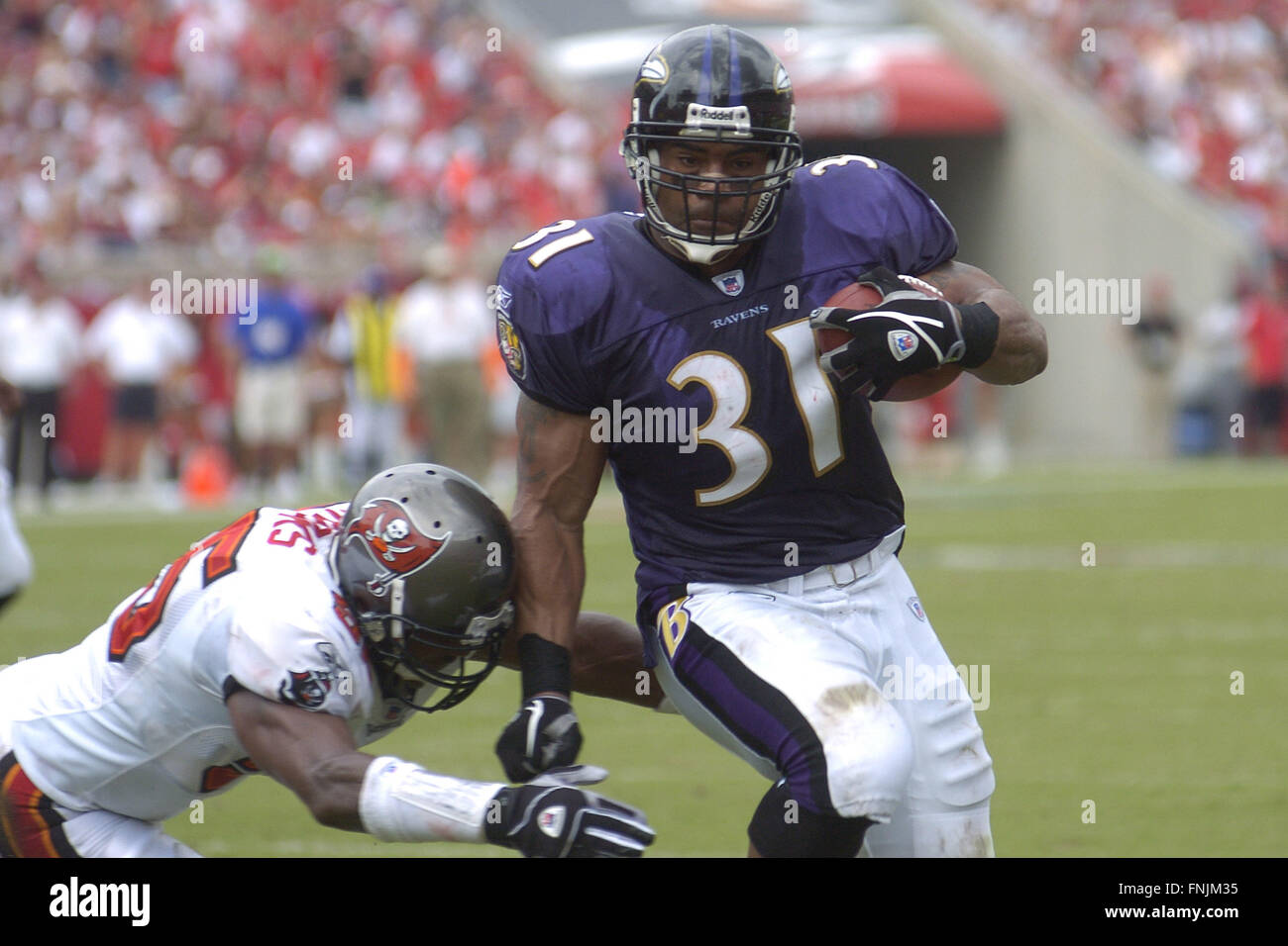 JAMAL LEWIS Diving for a Touchdown SUPER BOWL XXXV 8x10 Photo BALTIMORE  RAVENS