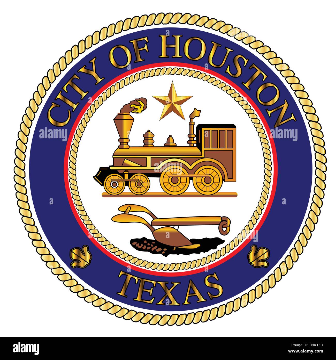 City of Houston. Space city. Vector and illustration Stock Vector