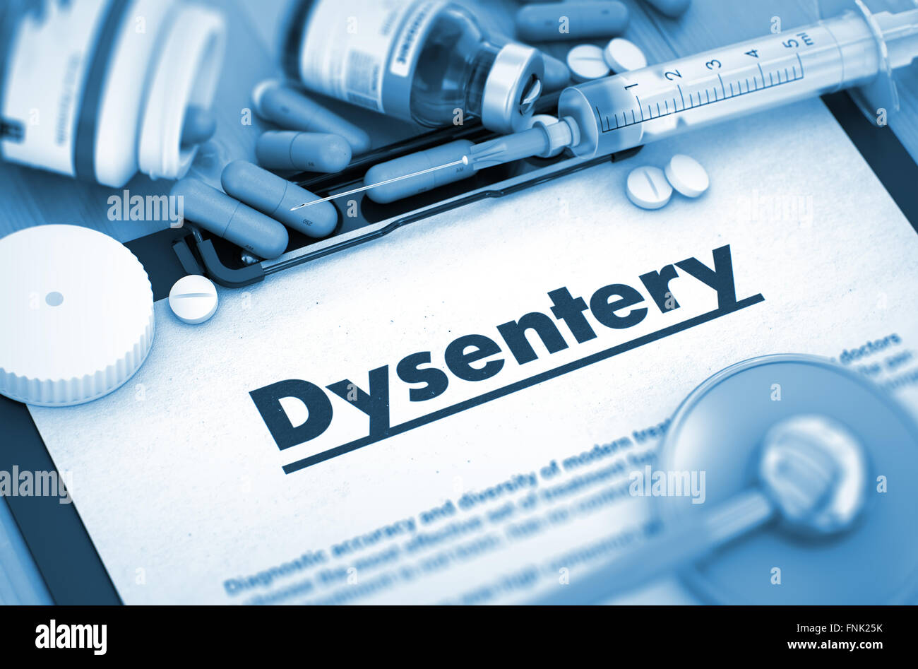 Dysentery Diagnosis. Medical Concept. Stock Photo