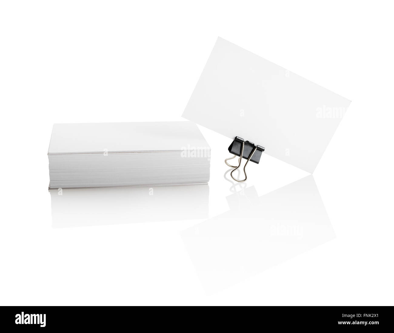 Blank business cards isolated with clipping path on white background ...