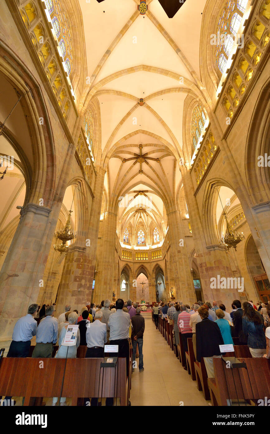 Cathedral of Santiago in Bilbao, Biscay, Basque Country, Euskadi, Spain, Europe Stock Photo