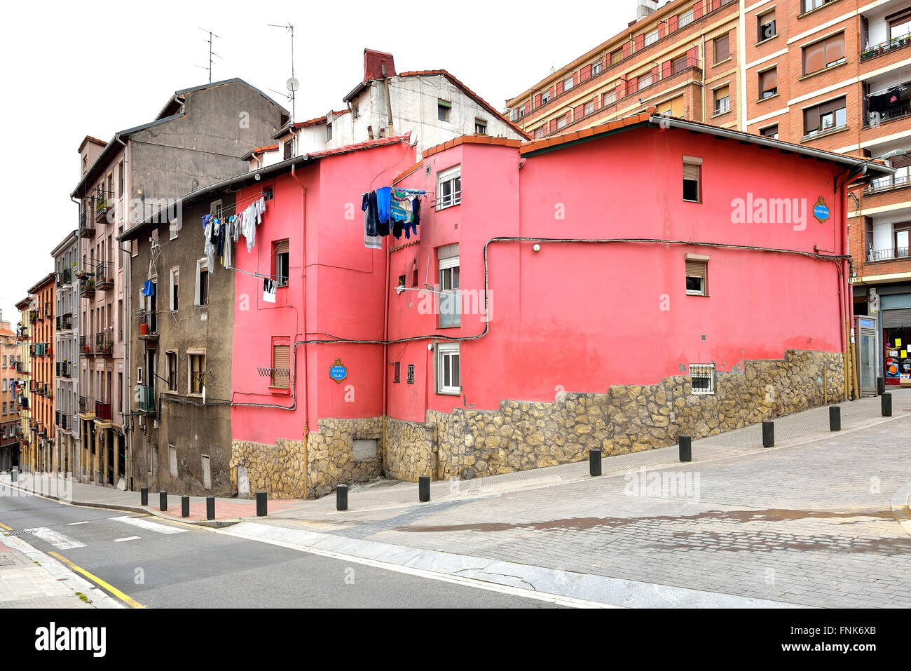 Ollerias Street, Bilbao, Biscay, Basque Country, Euskadi, Spain, Europe Stock Photo