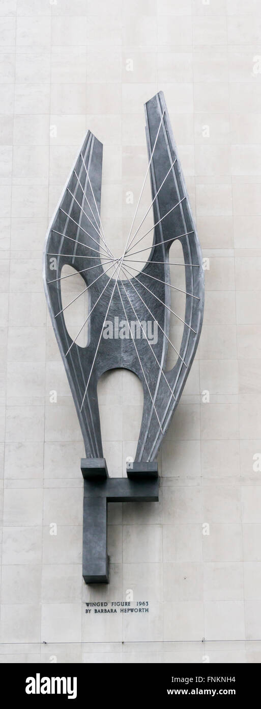 Winged Figure Barbara Hepworth's 1963 Winged Figure on the side of the John Lewis ...