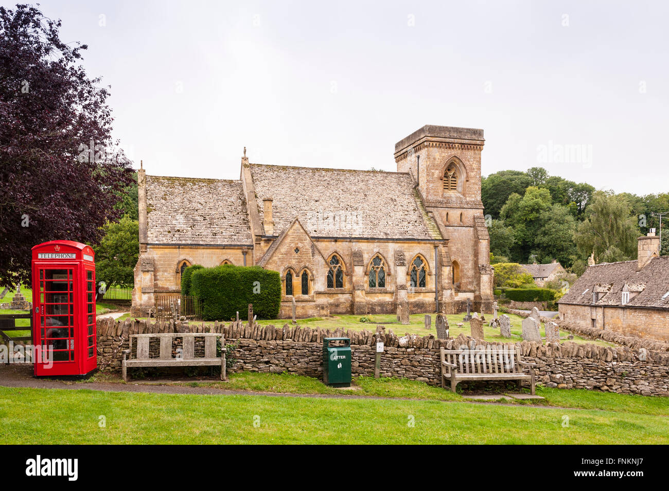 St Barnabas Church at Snowshill in Broadway ,  Worcestershire , England , Britain , Uk Stock Photo