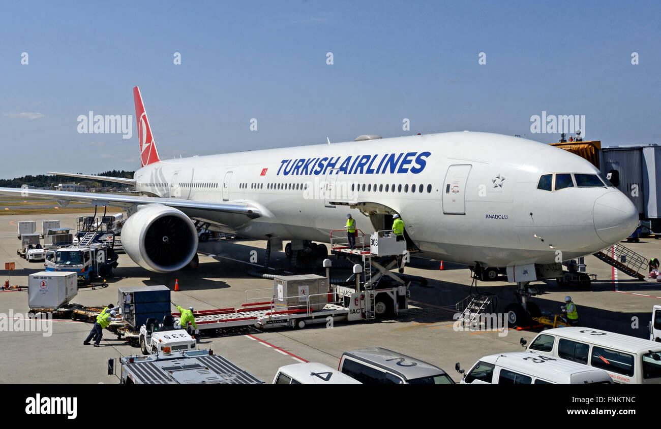 Boeing 777 of Turkish airlines in Narita international airport Tokyo Japan  Stock Photo - Alamy
