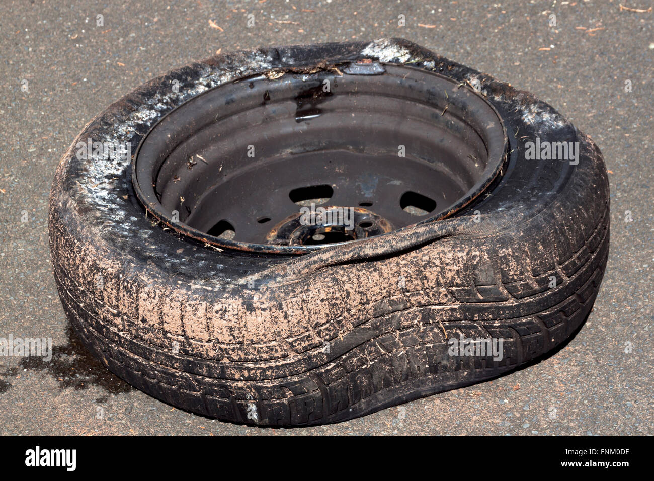 Car Tire Burst High Resolution Stock Photography and Images Alamy