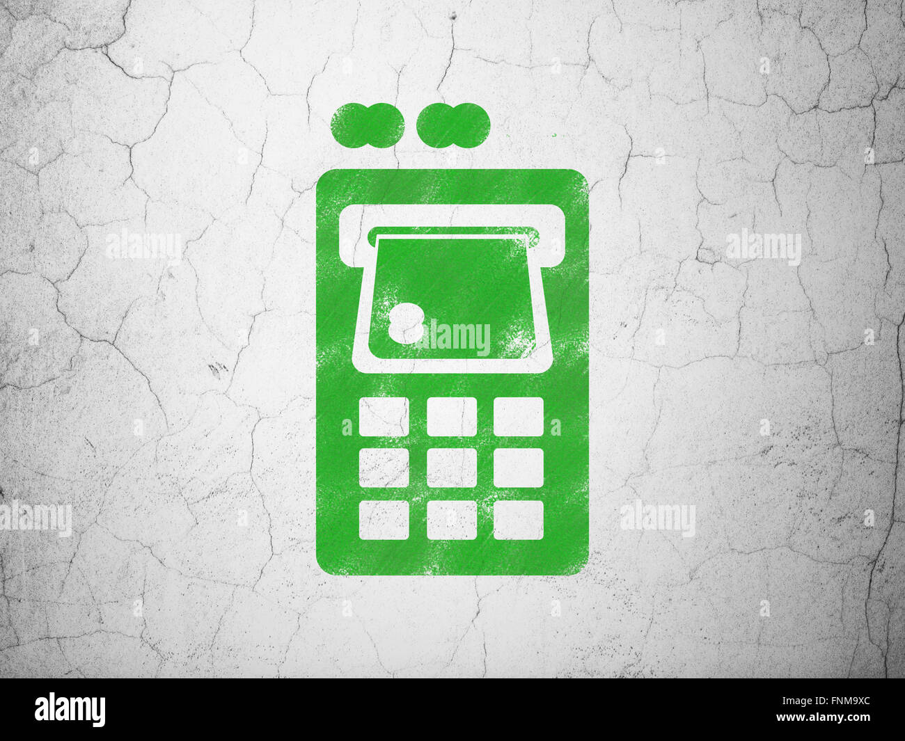 Currency concept: ATM Machine on wall background Stock Photo - Alamy
