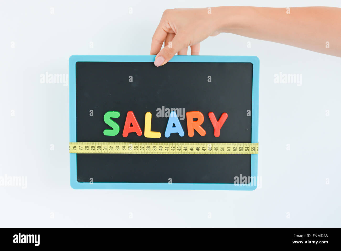 Measure salary concept in a business, company or economy Stock Photo