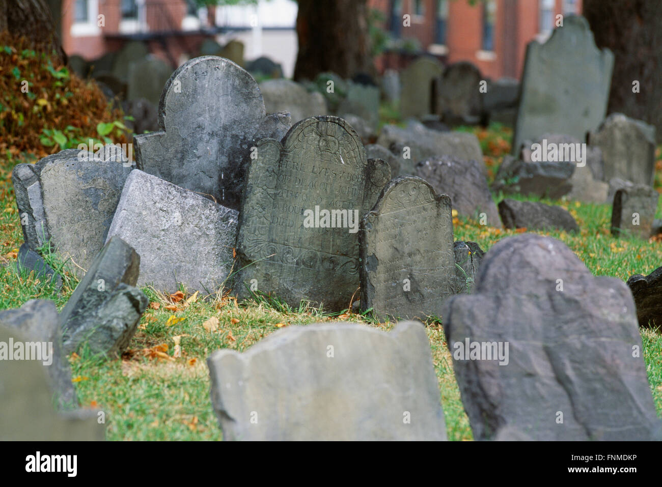 Copps Hill Burying Ground, Boston, Massachusetts, Usa Stock Photo - Alamy