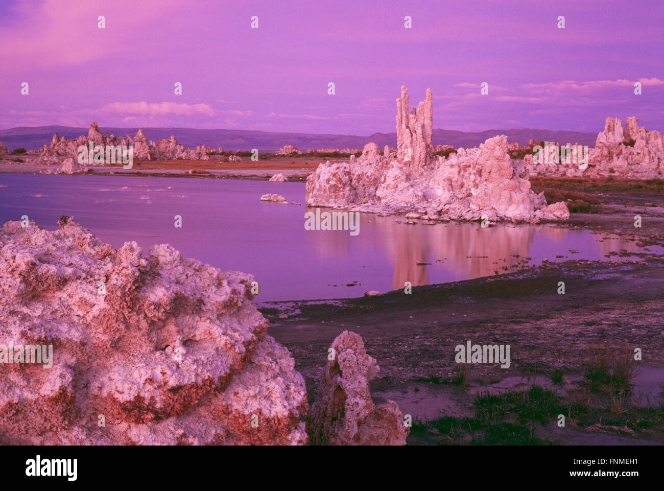 Tufa Rock Formations at Mono Lake, California, Usa Stock Photo