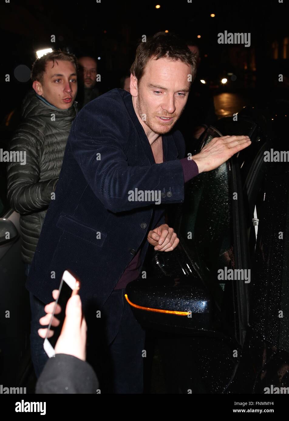 Michael Fassbender leaving Claridges Featuring: Michael Fassbender