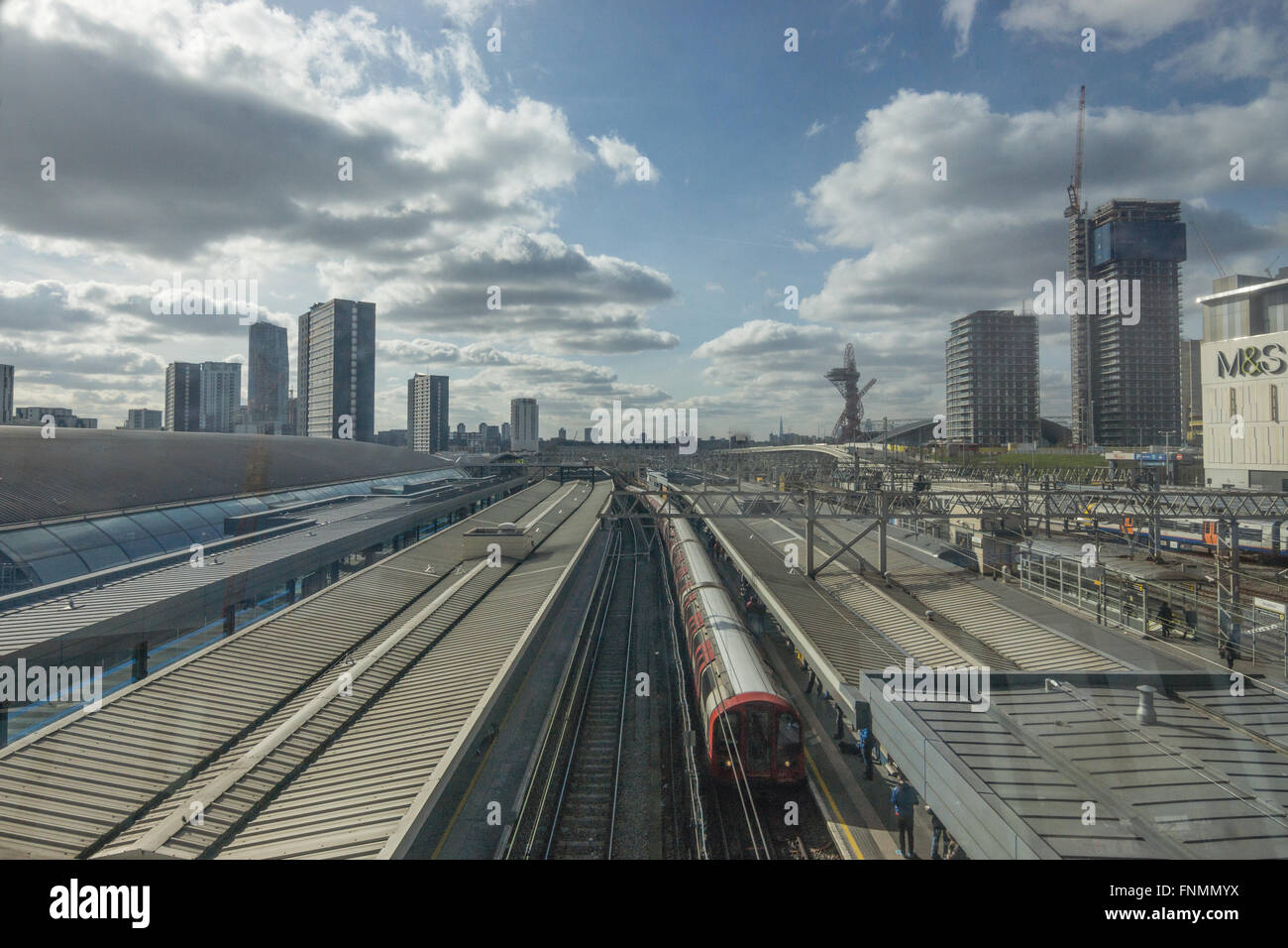 Underground train, Stratford underground station, Central Line, Tube