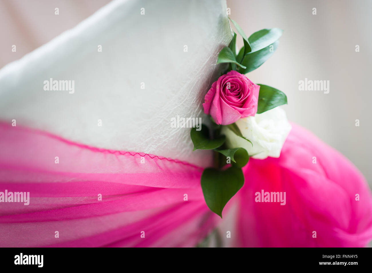 Pretty rose flower decoration. For love and wedding concepts Stock