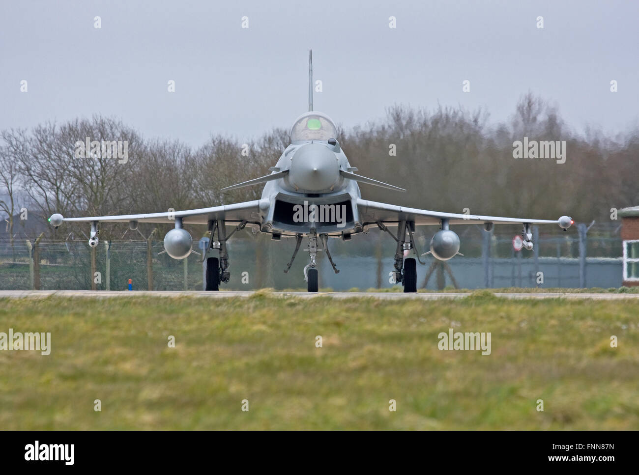 Typhoon ZJ913/QO-M of No.3(F) Squadron at RAF Coningsby Stock Photo