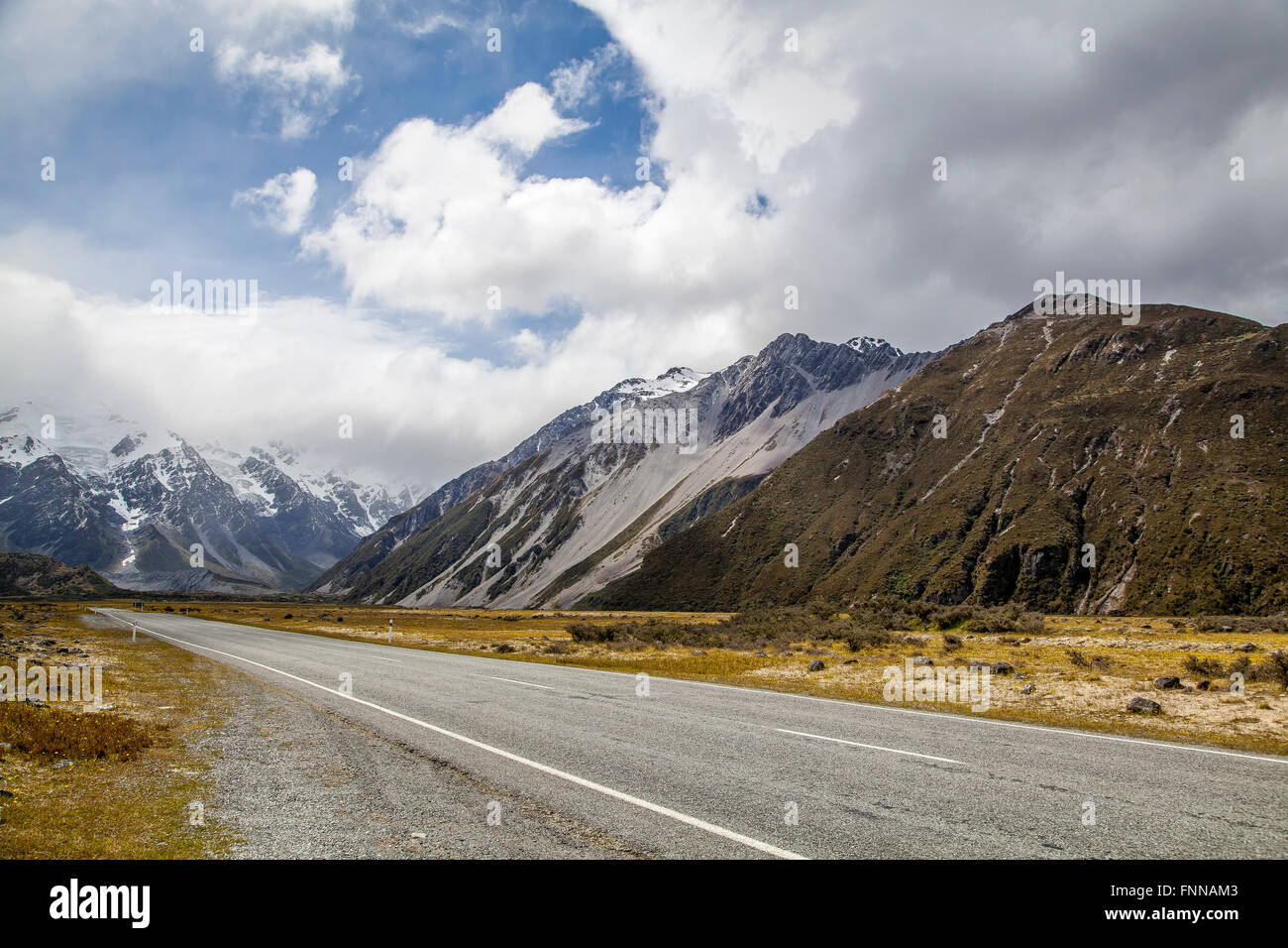 Mountains in Mount Cook National Park New Zealand Stock Photo